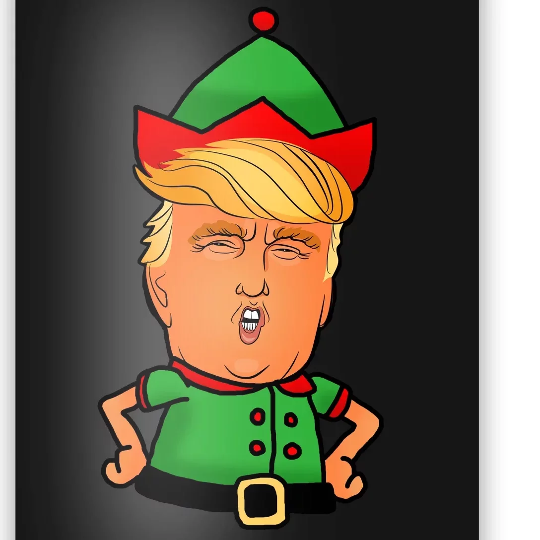 Donald Trump Christmas Elf Poster