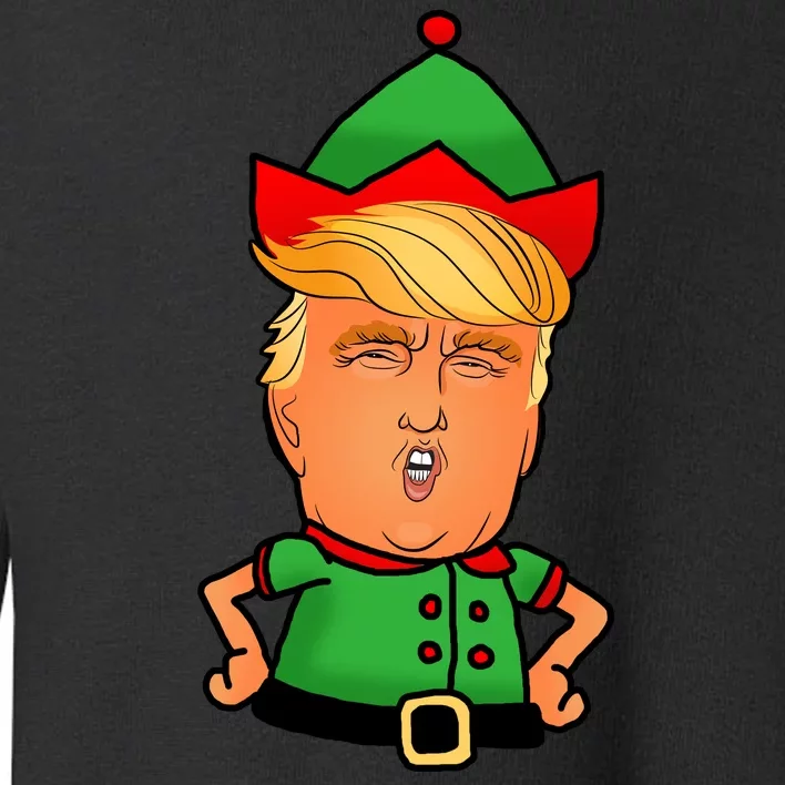 Donald Trump Christmas Elf Toddler Sweatshirt