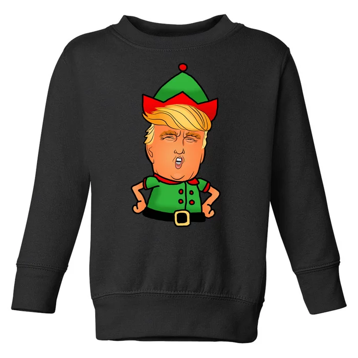 Donald Trump Christmas Elf Toddler Sweatshirt