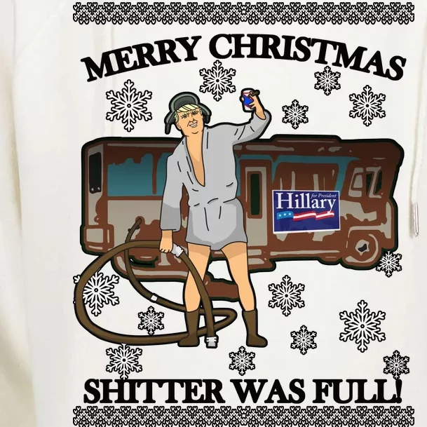 Donald Trump Cousin Eddie Shitter Was Full Womens Funnel Neck Pullover Hood