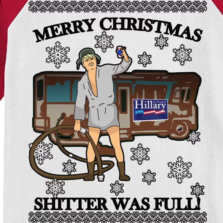 Donald Trump Cousin Eddie Shitter Was Full Kids Colorblock Raglan Jersey