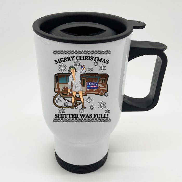 Donald Trump Cousin Eddie Shitter Was Full Front & Back Stainless Steel Travel Mug