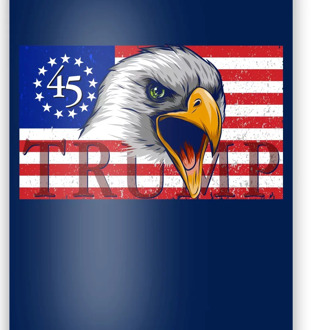 Donald Trump Eagle Betsy Ross Flag Poster