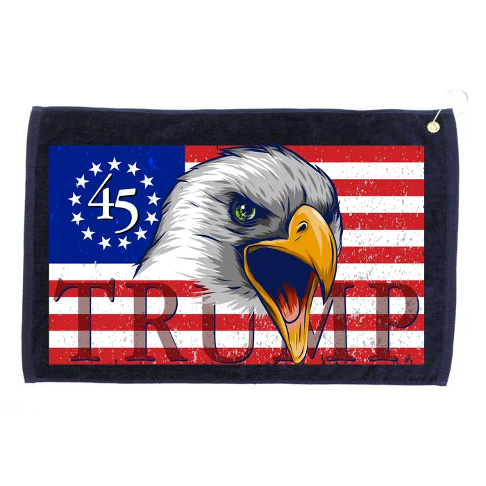 Donald Trump Eagle Betsy Ross Flag Grommeted Golf Towel