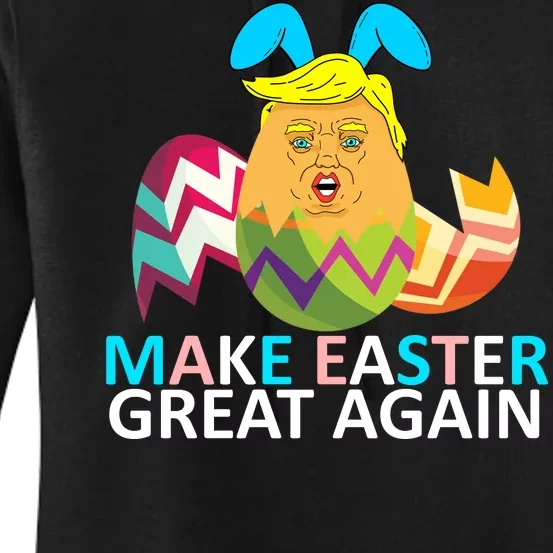 Donald Trump Egg Make Easter Great Again Women's Pullover Hoodie