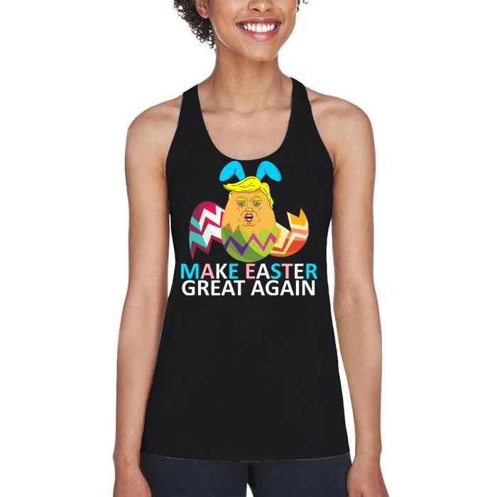 Donald Trump Egg Make Easter Great Again Women's Racerback Tank