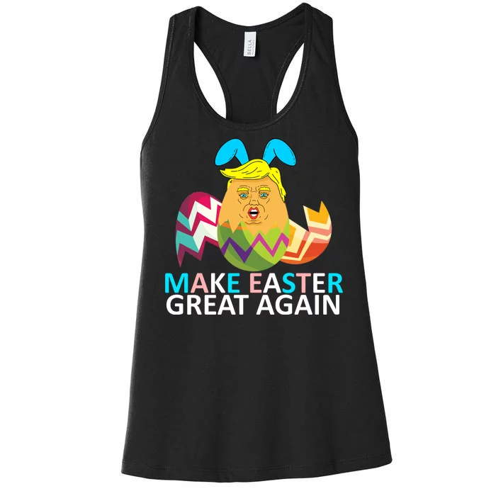 Donald Trump Egg Make Easter Great Again Women's Racerback Tank