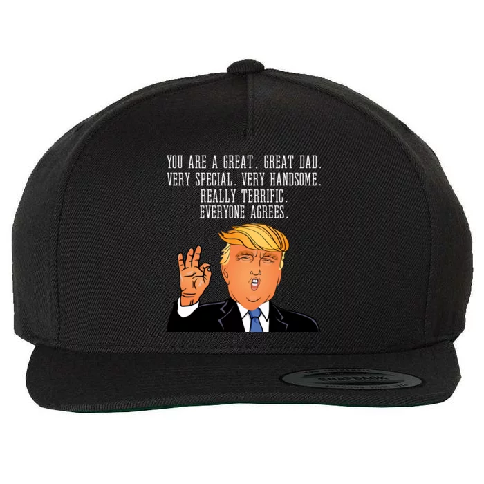 Donald Trump Father s Day Wool Snapback Cap