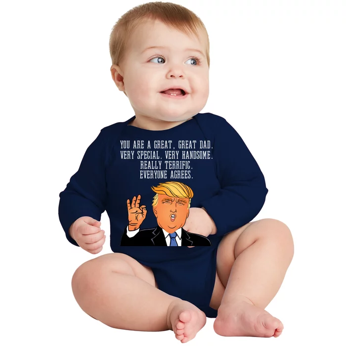 Donald Trump Father s Day Baby Long Sleeve Bodysuit