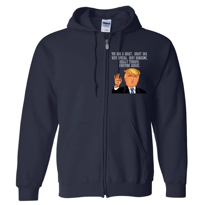 Donald Trump Father s Day Full Zip Hoodie