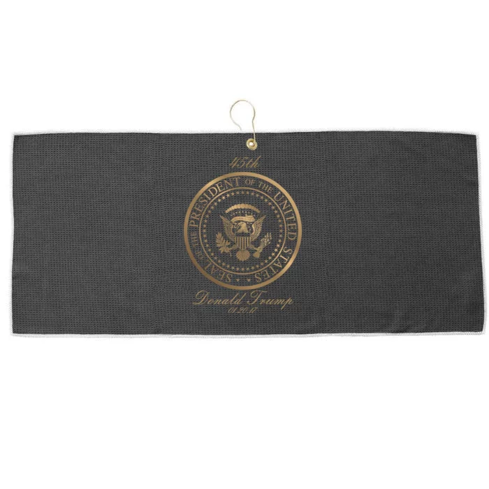 Donald Trump Gold Seal - 45th President Large Microfiber Waffle Golf Towel