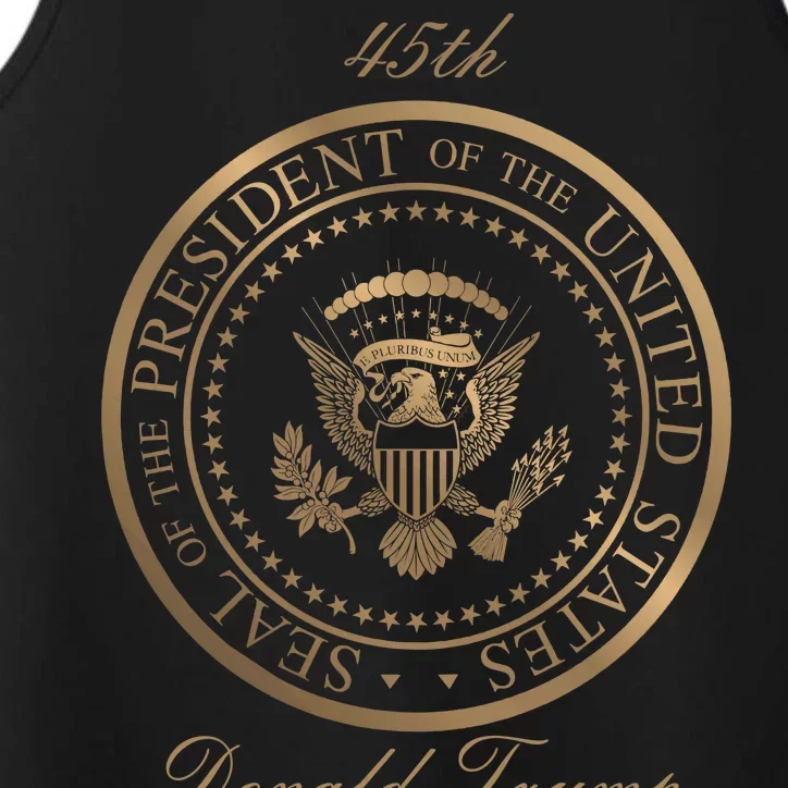 Donald Trump Gold Seal - 45th President Performance Tank