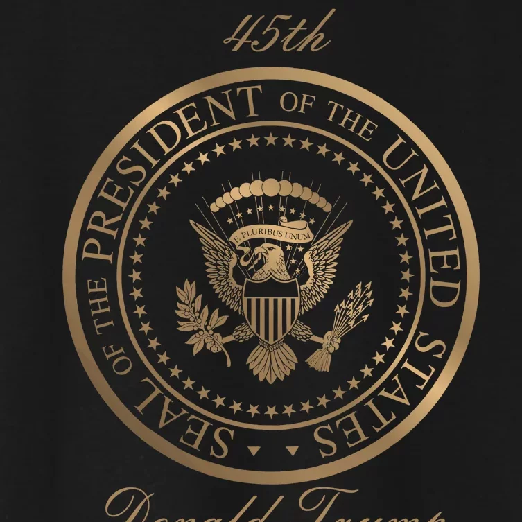 Donald Trump Gold Seal - 45th President Women's Crop Top Tee