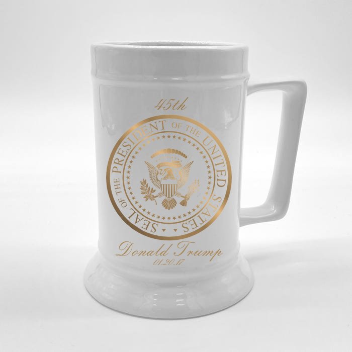 Donald Trump Gold Seal - 45th President Front & Back Beer Stein