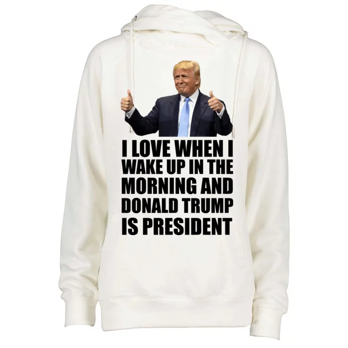 Donald Trump Is My President Womens Funnel Neck Pullover Hood