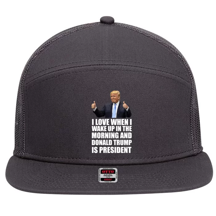 Donald Trump Is My President 7 Panel Mesh Trucker Snapback Hat