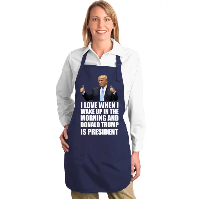 Donald Trump Is My President Full-Length Apron With Pocket