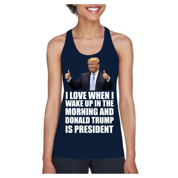 Donald Trump Is My President Women's Racerback Tank