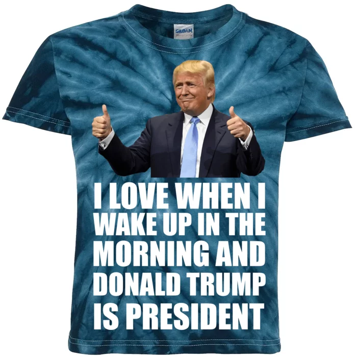 Donald Trump Is My President Kids Tie-Dye T-Shirt