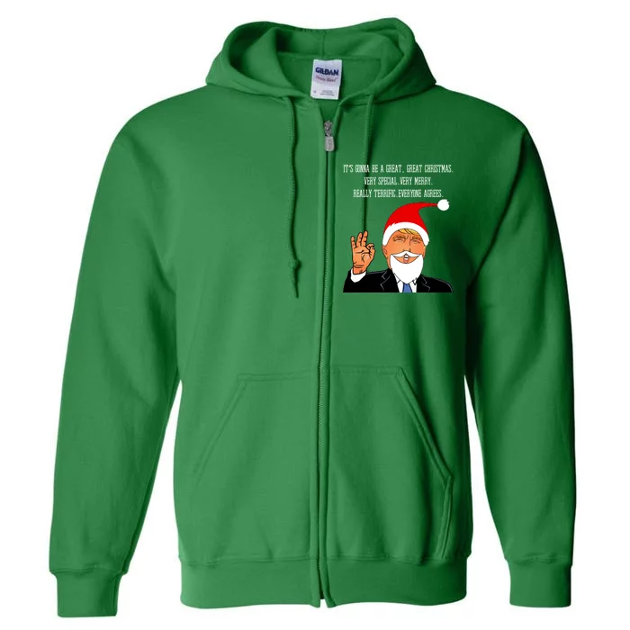 Donald Trump It's Gonna Be A Great Christmas Full Zip Hoodie