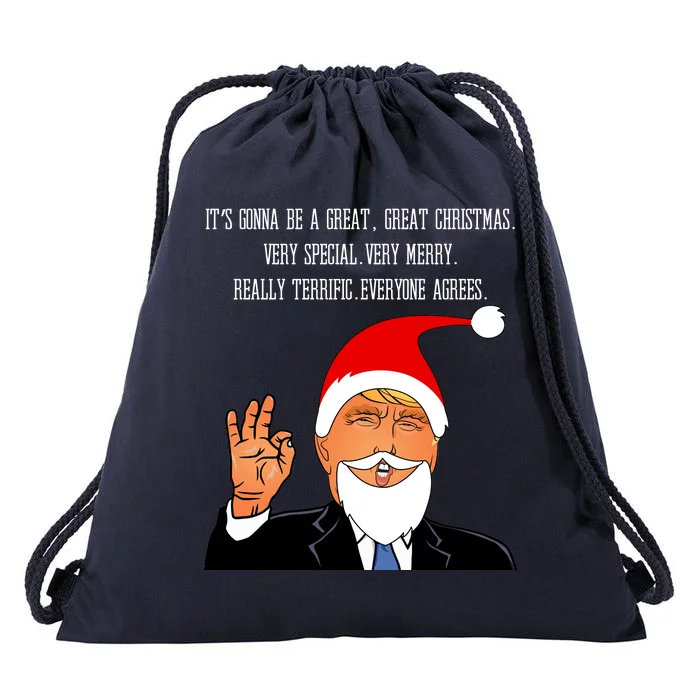 Donald Trump It's Gonna Be A Great Christmas Drawstring Bag