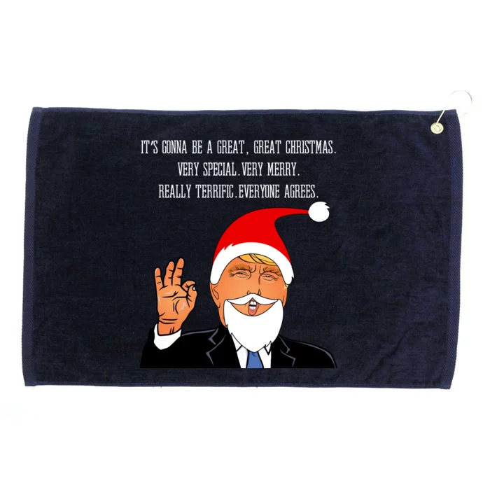 Donald Trump It's Gonna Be A Great Christmas Grommeted Golf Towel