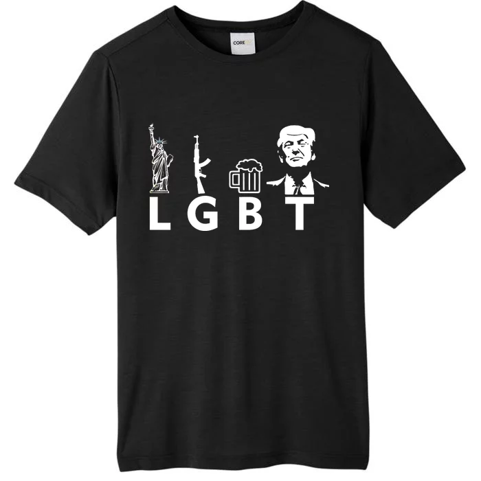 Donald Trump LGBT Liberty Guns Beer Trump ChromaSoft Performance T-Shirt