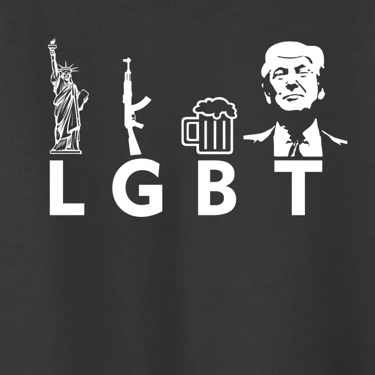 Donald Trump LGBT Liberty Guns Beer Trump Toddler T-Shirt