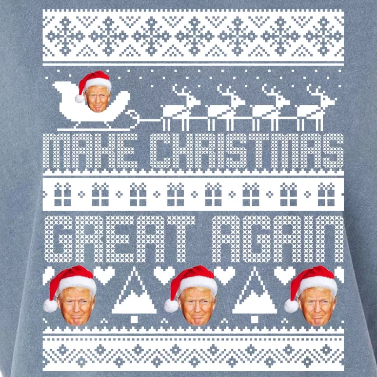 Donald Trump Make Christmas Great Again Ugly Christmas Garment-Dyed Women's Muscle Tee