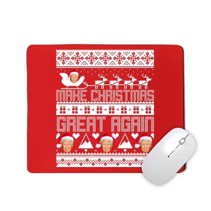 Donald Trump Make Christmas Great Again Ugly Christmas Mousepad