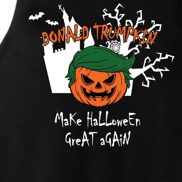 Donald Trump Make Halloween Great Again Ladies Tri-Blend Wicking Tank