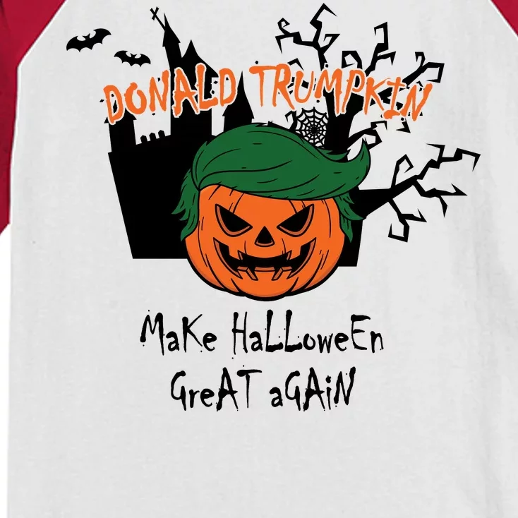 Donald Trump Make Halloween Great Again Kids Colorblock Raglan Jersey