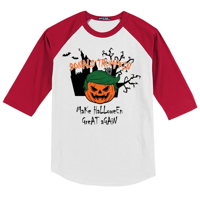 Donald Trump Make Halloween Great Again Kids Colorblock Raglan Jersey