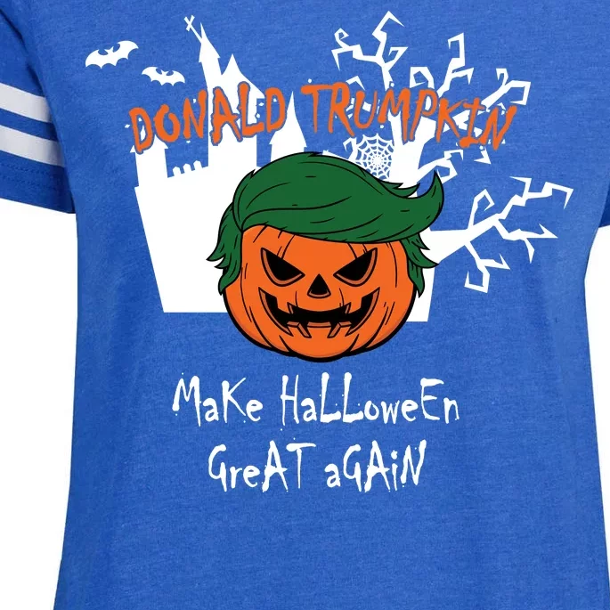 Donald Trump Make Halloween Great Again Enza Ladies Jersey Football T-Shirt