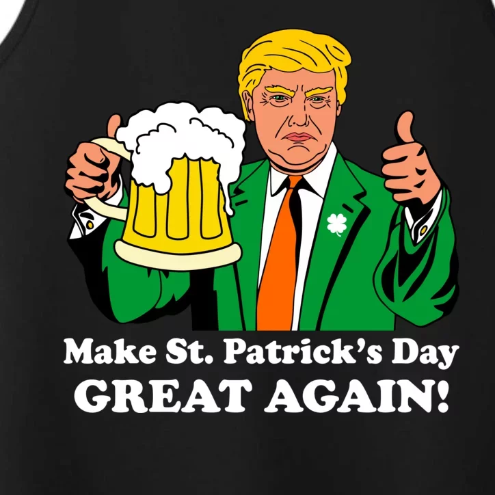 Donald Trump Make St. Patrick's Day Great Again Beer Drinking Performance Tank