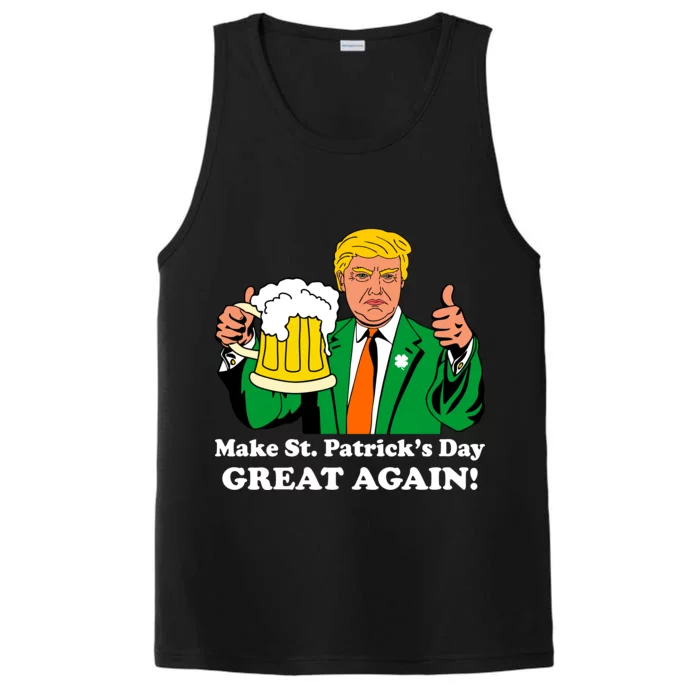 Donald Trump Make St. Patrick's Day Great Again Beer Drinking Performance Tank