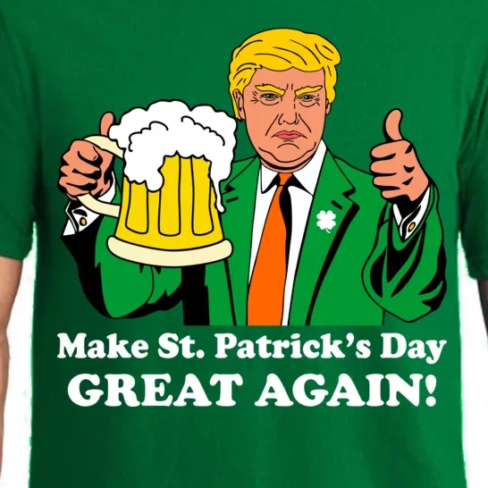 Donald Trump Make St. Patrick's Day Great Again Beer Drinking Pajama Set