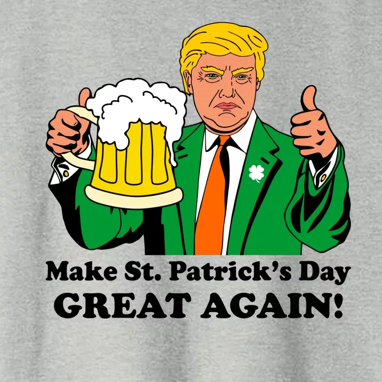 Donald Trump Make St. Patrick's Day Great Again Beer Drinking Women's Crop Top Tee