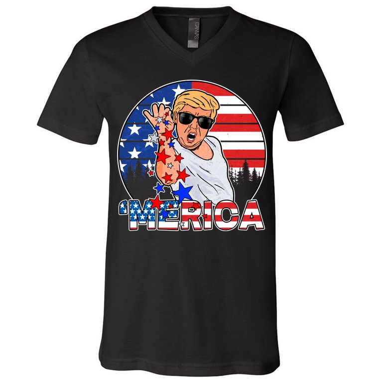 Donald Trump Merica Salt Bae V-Neck T-Shirt