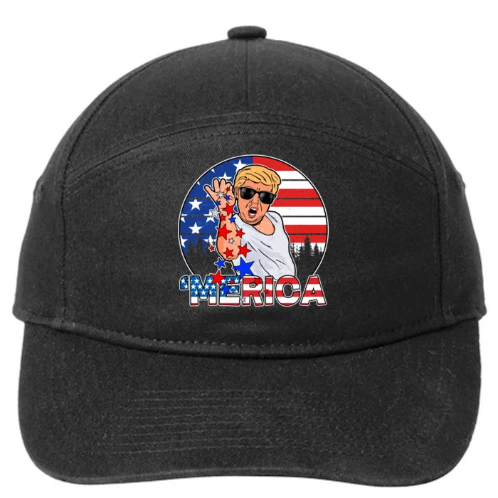 Donald Trump Merica Salt Bae 7-Panel Snapback Hat