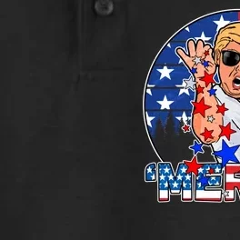 Donald Trump Merica Salt Bae Dry Zone Grid Performance Polo