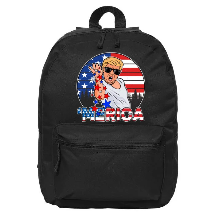 Donald Trump Merica Salt Bae 16 in Basic Backpack