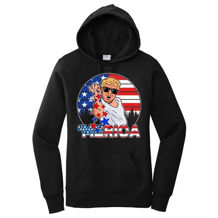 Donald Trump Merica Salt Bae Women's Pullover Hoodie