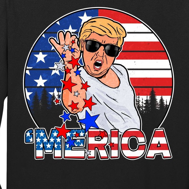 Donald Trump Merica Salt Bae Tall Long Sleeve T-Shirt