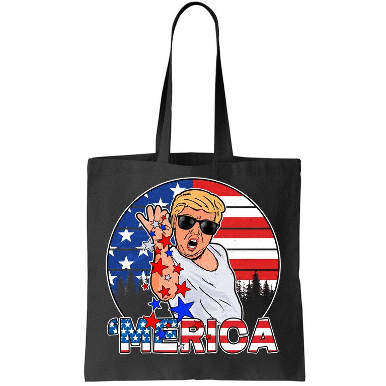Donald Trump Merica Salt Bae Tote Bag