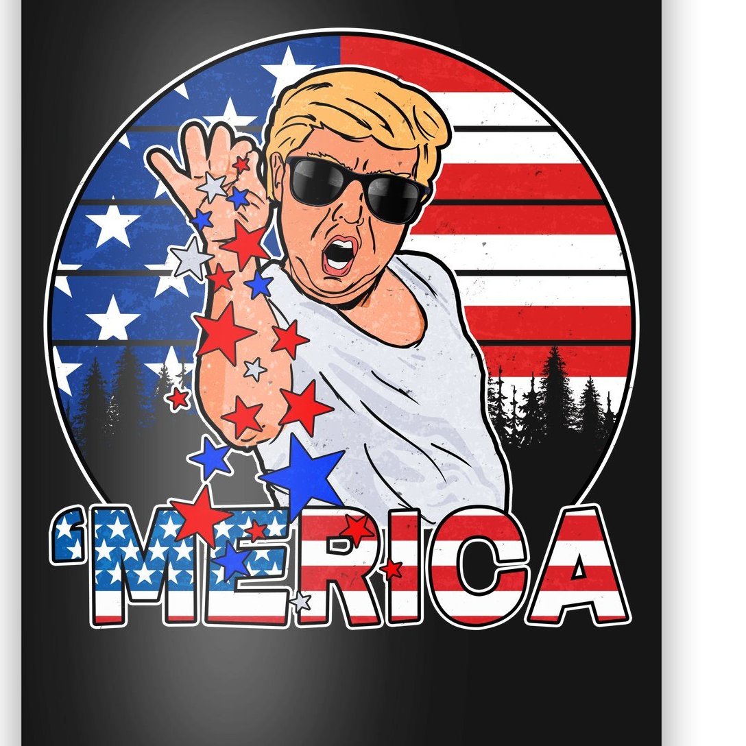 Donald Trump Merica Salt Bae Poster | TeeShirtPalace