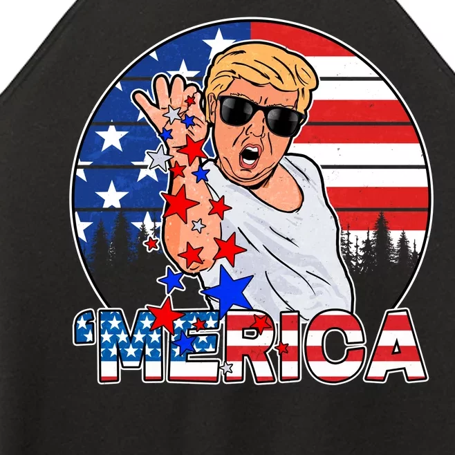 Donald Trump Merica Salt Bae Women’s Perfect Tri Rocker Tank