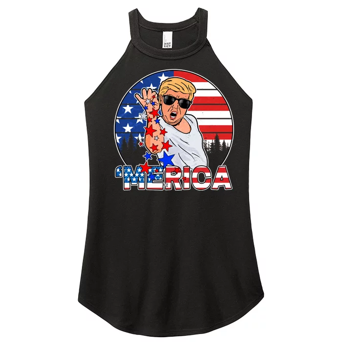 Donald Trump Merica Salt Bae Women’s Perfect Tri Rocker Tank