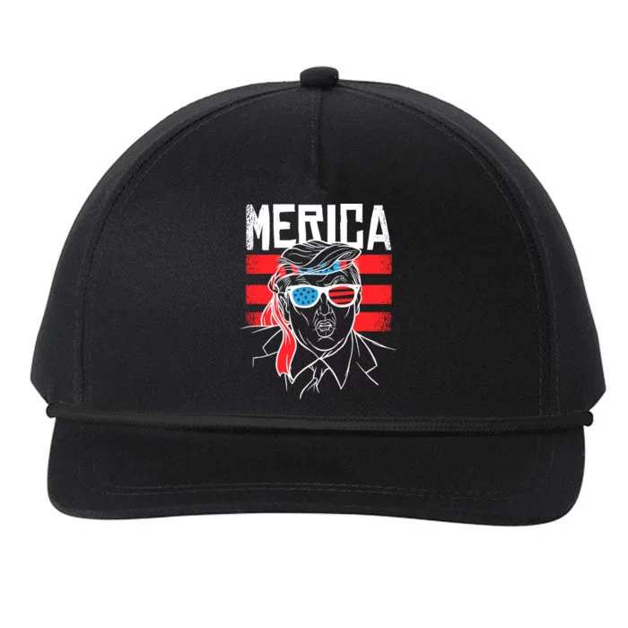 Donald Trump Merica USA Flag America Snapback Five-Panel Rope Hat