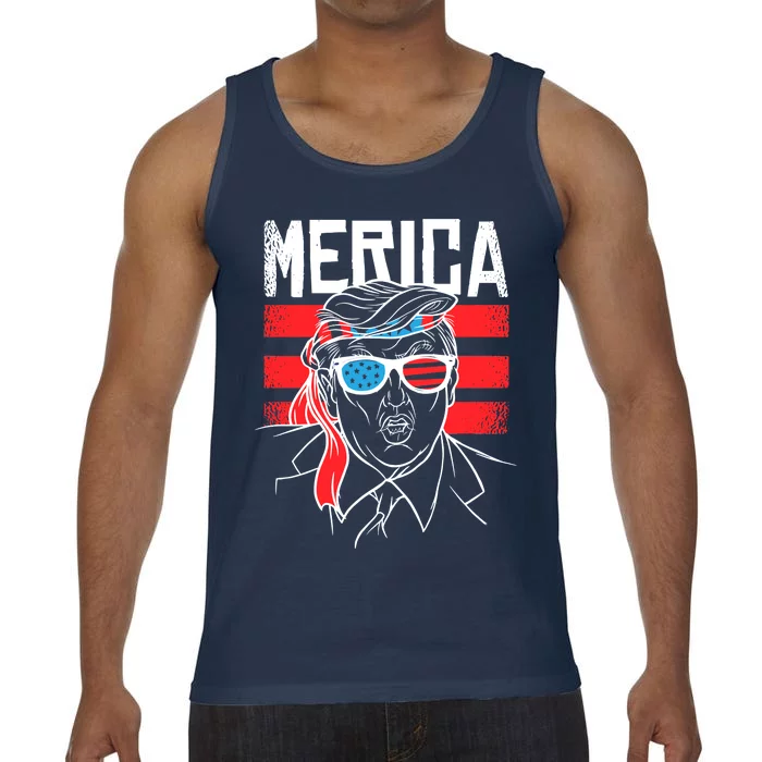 Donald Trump Merica USA Flag America Comfort Colors® Tank Top